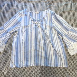 Blue striped blouse